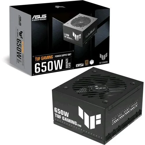 ASUS Tuf-Gaming-650B-Evo Alimentatore 650W 80 Plus Bronze Cybenetics Silver PFC Attivo ATX 3.1 Nero