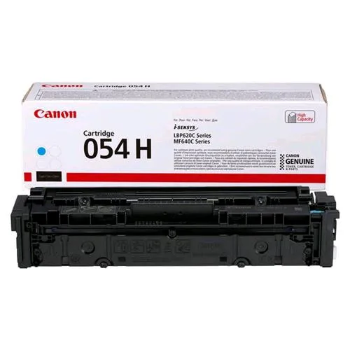 Canon 054 H Toner Ciano 2.300 Pagine per per Imageclass LBP622, MF641; I-Sensys LBP621, LBP623, MF641, MF643, MF645; Satera LBP622