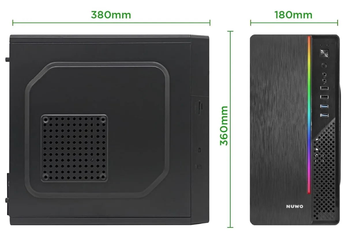 CASE MINITOWER PSU 240W ITAK I603 MATX MITX U30,5MM SPCC BK FAN VETRO