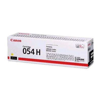 Canon 054 H Toner Giallo 2.300 Pagine per per Imageclass LBP622, MF641; I-Sensys LBP621, LBP623, MF641, MF643, MF645; Satera LBP622