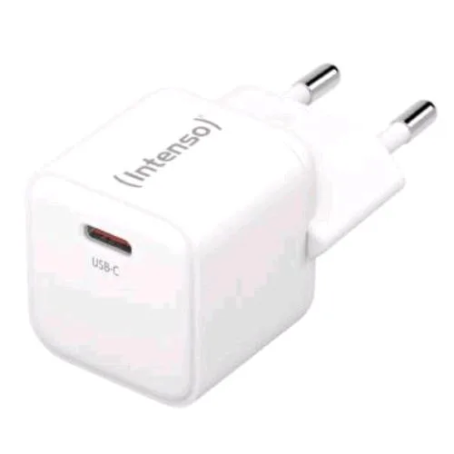 Intenso Power Adapter Caricabatterie da Rete Gan USB-C 30 W Bianco