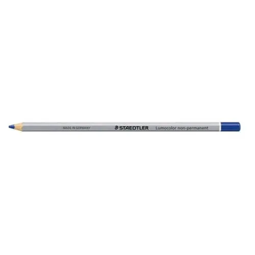 Staedtler Lumocolor Omnichrom Matite HB Vetrografica Idrosolubile Cancellabile Blu Fusto Grigo+Blu Conf 12 Pz.