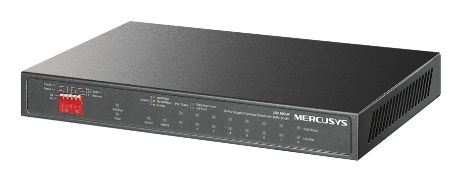SWITCH 10P GIGABIT RACK\DESK 8P PO 8?GIGABIT POE+ 2?GIGABIT NON POE