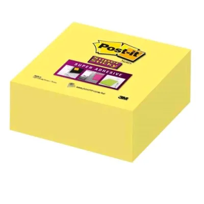 3M Cubo Post-It Super Sticky 2028-S 350 Fogli Post-It 76MMX76MM Colore Giallo