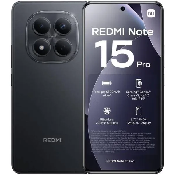 SM XIAOMI REDMI NOTE 15 PRO 4G BLAC 6,77 8+256GB