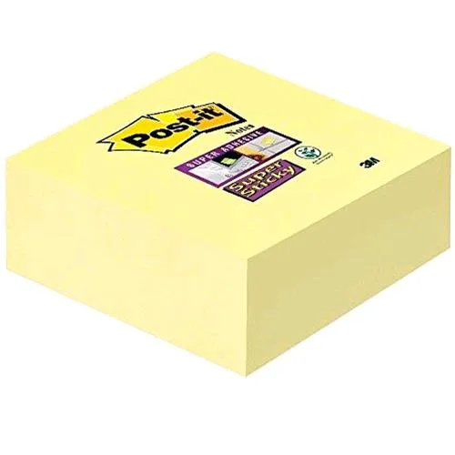 3M Cubo Post-It Super Sticky 2028-Sscy-EU 350 Fogli Post-It 76MMX76MM Colore Giallo