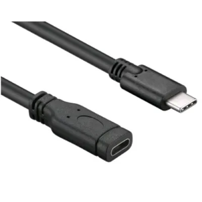 Hamlet Cavo da USB-C Maschio Ad USB-C Femmina 1 m Nero