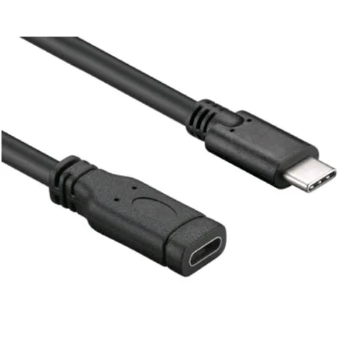 Hamlet Cavo da USB-C Maschio Ad USB-C Femmina 1 m Nero