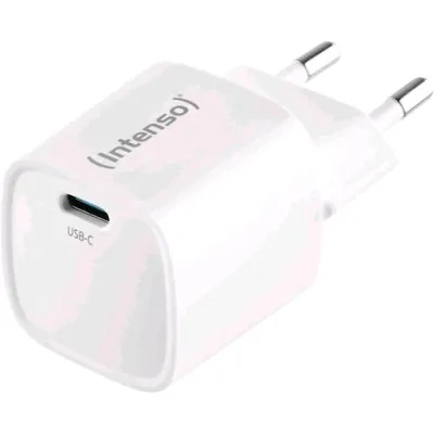 Intenso Power Adapter Caricabatterie da Tere Gan Fast Charge USB-C 30 W Bianco