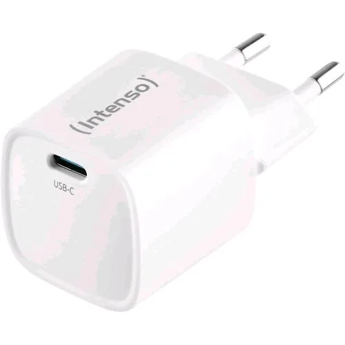 Intenso Power Adapter Caricabatterie da Tere Gan Fast Charge USB-C 30 W Bianco