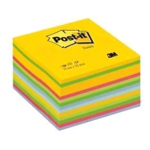3M Cubo Post-It Ultracolor 2030 U 450 Fogli Post-It 76MMX76MM Colori Assortiti