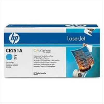 HP CE251A Toner Ciano per Color Laserjet CP3525X-CP3525DN-CP3525N- CM3530 MFP- Laserjet CM3530 MFP-CM3530FS MFP Garanzia Italia (CE251A)
