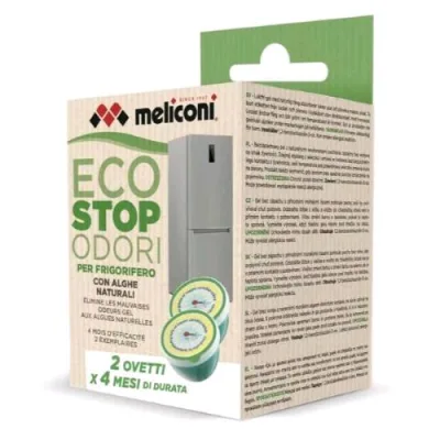 Meliconi Eco Stop Odori Frigo Ovetto da 40 g Profumatore Frigorifero Naturale Conf 2PZ.