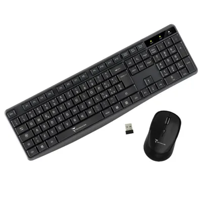 Techmade TM-KM001 Kit Tastiera + Mouse Wireless 2.4GHz Layout Italiano Nero