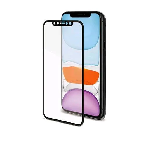 Celly Apple iPHONE 11 3D Glass Proteggi Schermo in Vetro Temperato Anti Impronte Black