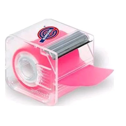 Eurocel Euromemograph Nastro Adesivo Scrivibile e Rimovibile Trasparente Col. Rosa Conf. 6 Pz.