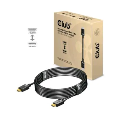CLUB3D Cac-1374 Cavo HDMI a HDMI Ultra Hight Speed HDMI 4K 120Hz 8K 60Hz 48Gbps M/M 4 m Black