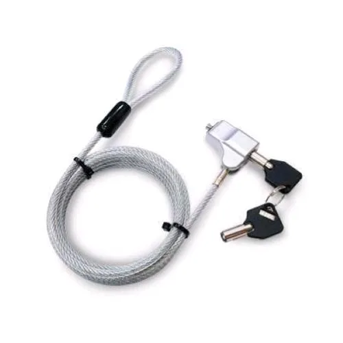 Hamlet Cavo di Sicurezza in Acciaio per Notebook Lucchetto con Chiave Attacco Wedge 3,2 x 4,5 mm 2 m