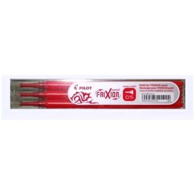 Pilot Frixion Point Refill Rosso Punta Ad Ago 0.50 mm Conf 3 Pz.