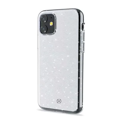 Celly Apple iPHONE 11 Cover Sparkle in Tpu Glitterato Trasparente