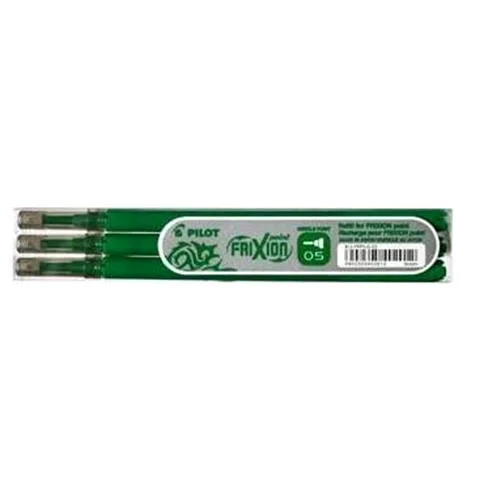 Pilot Frixion Point Refill Verde Punta Ad Ago 0.50 mm Conf 3 Pz.