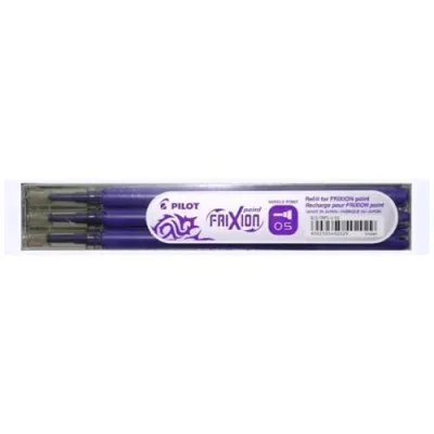 Pilot Frixion Point Refill Viola Punta Ad Ago 0.50 mm Conf 3 Pz.