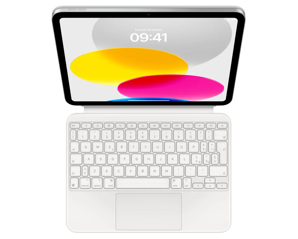 MAGIC KEYBOARD FOLIO PER IPAD (10TH E 11TH GEN.) IPAD 2022 -2025 WHITE