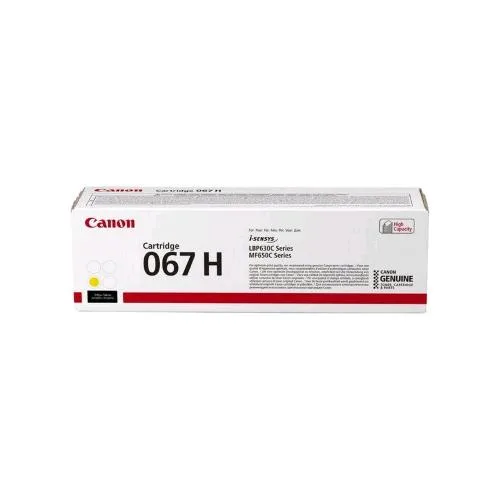 Canon 067 H Toner Giallo per LBP631CW LBP633CDW MF657CDW MF655CDW MF651CW 2.350 Pagine