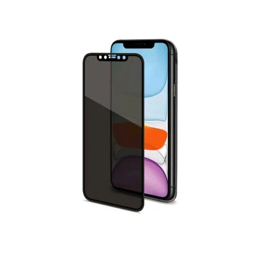Celly Apple iPHONE 11 Privacy 3D Black Proteggi Schermo in Vetro Temperato Privacy 2-Way Schermo Visibile Solo Frontalmente