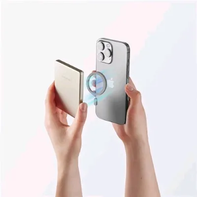 Intenso Power Bank Magsafe 10.000 mAh Ricarica Wireless Champagne