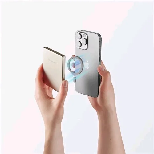 Intenso Power Bank Magsafe 10.000 mAh Ricarica Wireless Champagne