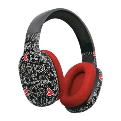 Celly Keith Haring Cuffie con Microfono Wireless Padiglioni Imbottiti Autonomia fino a 6H Porta di Ricarica USB-C