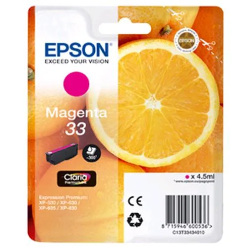 Epson 33 Cartuccia Magenta in Blister per XP-530-630-635-830 300 Pag