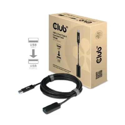 CLUB3D Cavo Prolunga USB 3.2 GEN2 Type a 10 GBP/S M/F 5m Black