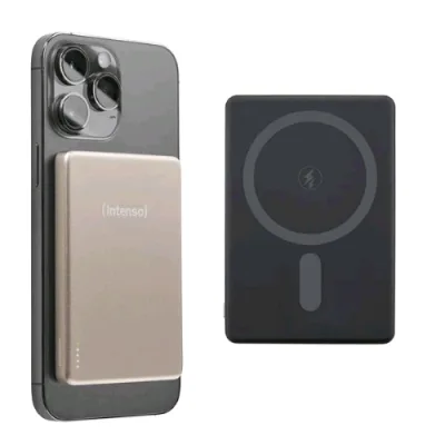 Intenso Power Bank Magsafe 5.000 mAh Ricarica Wireless Champagne