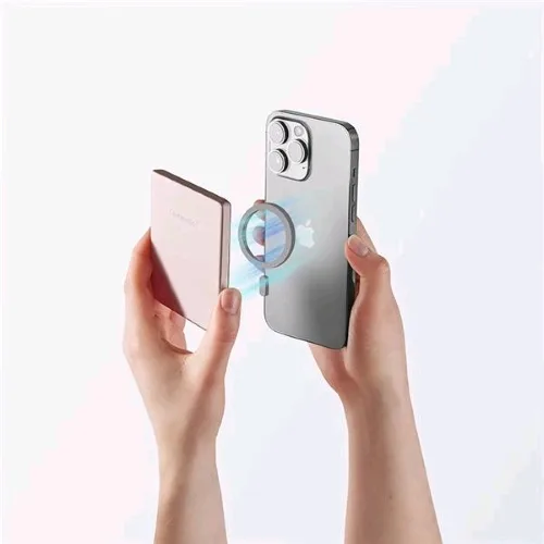 Intenso Power Bank Magsafe 5.000 mAh Ricarica Wireless Rosa