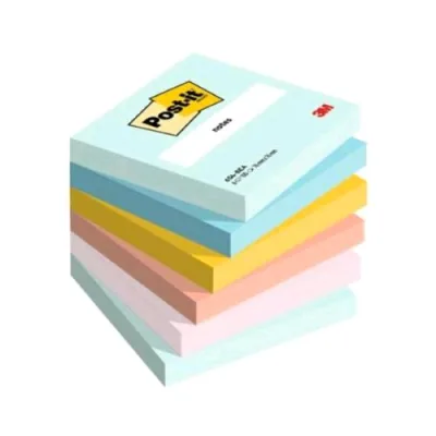 3M Post-It Beachside Blocchetto 100 Fogli 76X76 mm Colori Assortiti Conf 6 Pz.