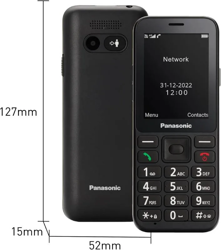 TELEFONO CELLULARE SENIOR 4G 2,4FUNZ SOS FOTOC 1,2MP NERO