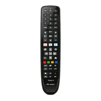 Meliconi Gumbody Personal 4 Plus Telecomando IR Wireless per TV Philips Corpo in Gomma Antishock Black
