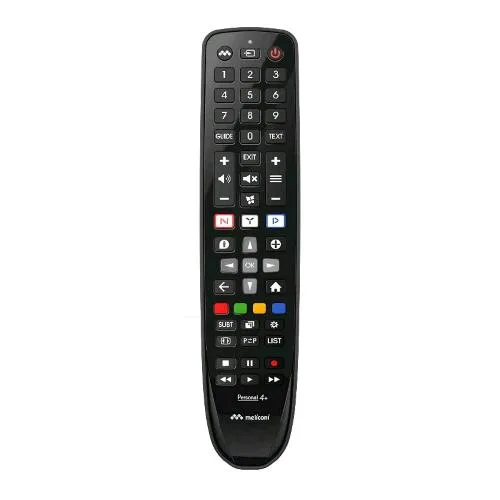 Meliconi Gumbody Personal 4 Plus Telecomando IR Wireless per TV Philips Corpo in Gomma Antishock Black