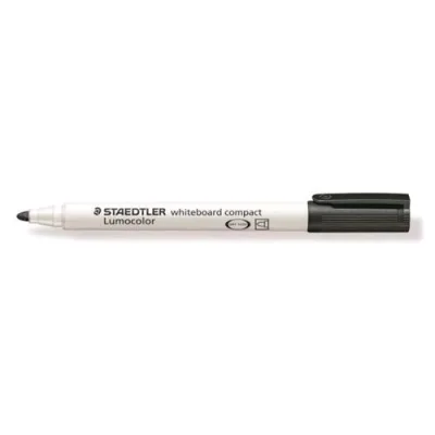 Staedtler Lumocolor Whiteboard Compact Marcatore per Lavagne Nero Punta Tonda 1/2 mm Conf 10 Pz.