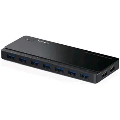 Tp-Link UH720 Hub USB 3.0 7 Pote 2 Porte con Alimentazione 2.4A per Ricarica Rapida