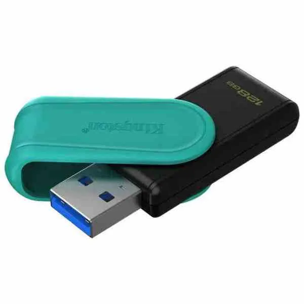Kingston Datatraveler Exodia S Chiavetta USB 128GB USB-A 3.2 Gen 1 con Cappuccio a Rotazione Nero Turchese