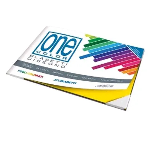 Blasetti One Color 20 Fogli Colorati 225 g 24X33 cm Monoruvidi Colori Assortiti