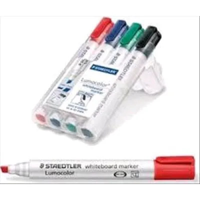 Staedtler Lumocolor Whiteboard Marcatore per Lavagna Punta a Scalpello 2/5 mm Col.assortiti Conf 4 Pz.