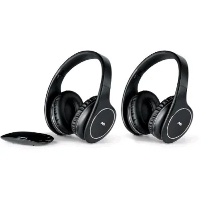 Meliconi HP Easy Digital Bundle 2 Cuffie TV Stereo Senza Fili 100% Digitali & Amazon Basics Cavo Audio Ottico Digitale Toslink