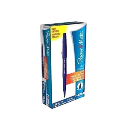 Papermate Flair Penna Punta in Fibra 0.7 mm Colore Blu Conf. 12 Pz.