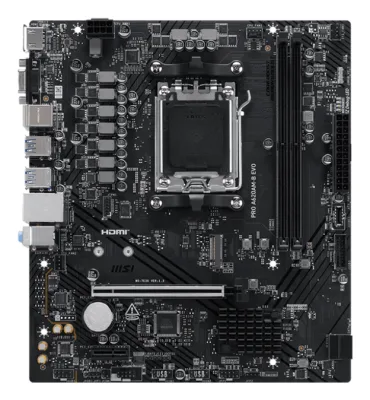 MB MSI PRO A620M-B EVO AM5 2D5 2S3 1M.2 2PCIE HD/D-SUB MATX