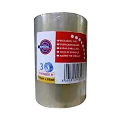 Eurocel Nastro da Imballo in PP 50MMX66MT Trasparente Conf 3 Pz.