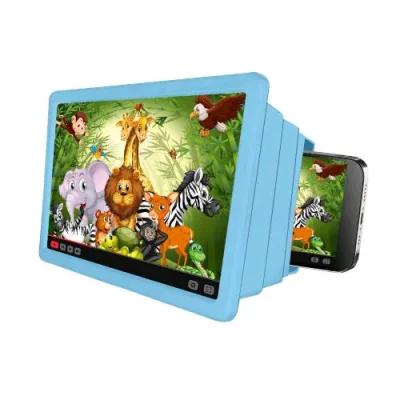 Celly Kidsmovie Visore Lente di Ingrandimento fino a 8" per Smartphone fino a 6.7" Light Blue